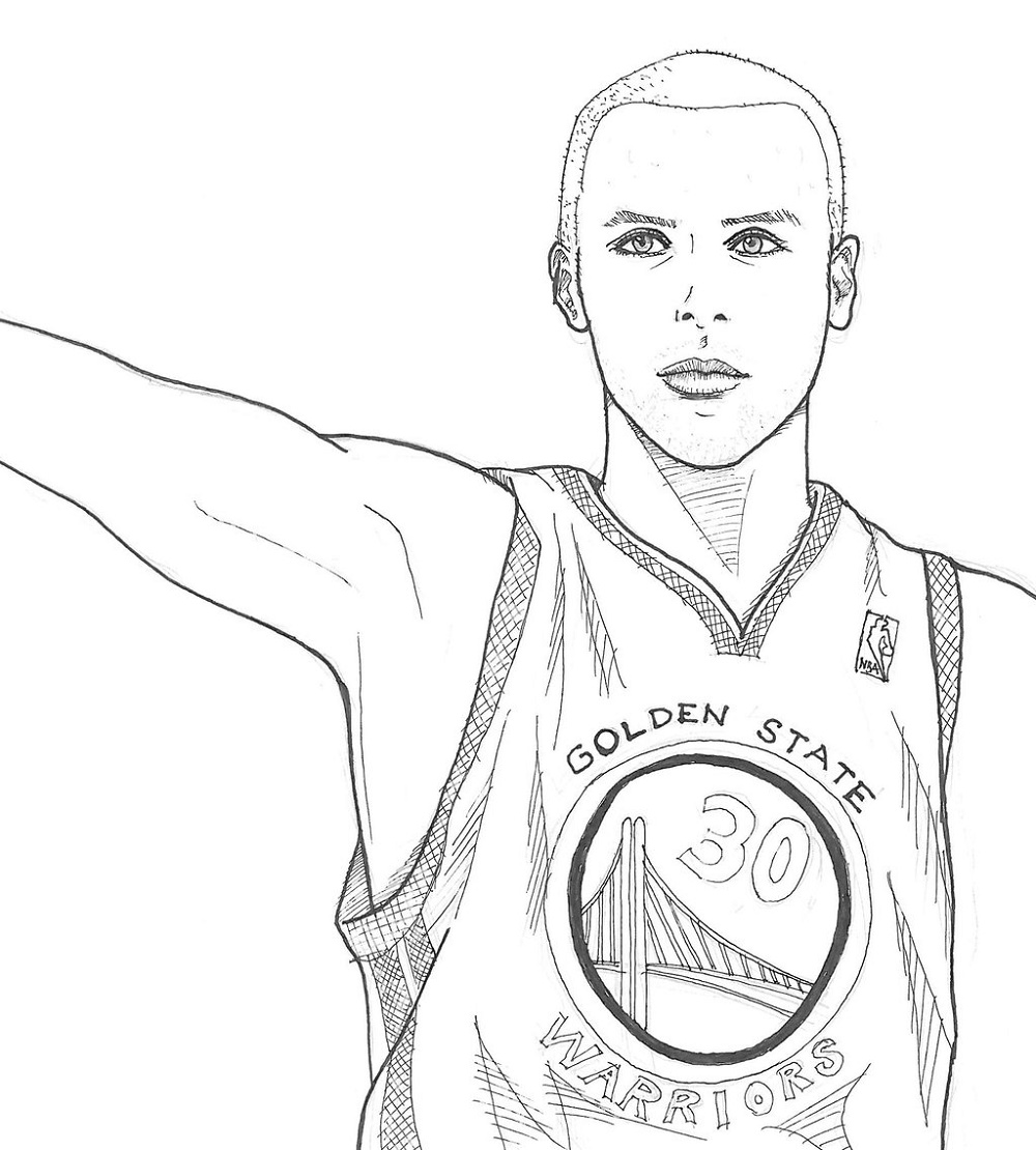 Стефан карри баскетболист рисунок